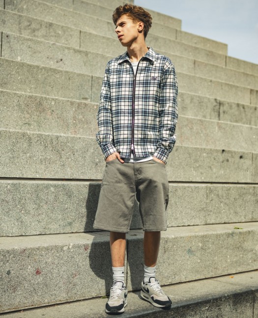 BSAT Blue Zip Shirt Outfit