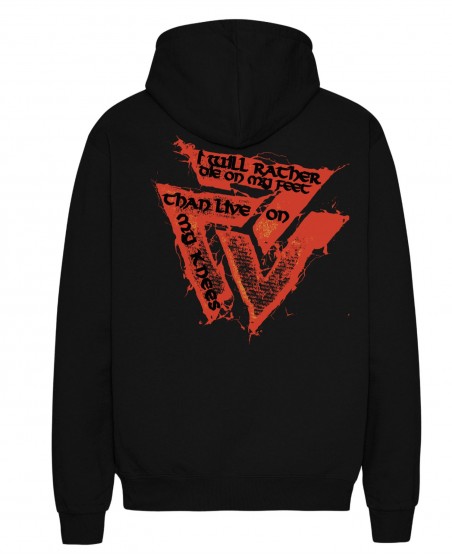 Nordic Worlds Valknut Die On My Feet Hoodie Black