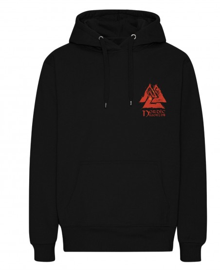 Nordic Worlds Valknut Die On My Feet Hoodie Black