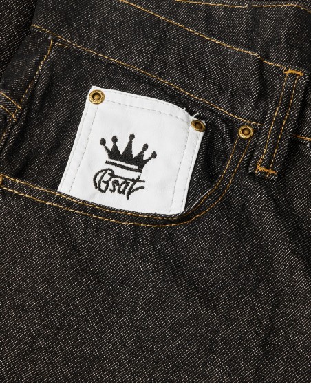 BSAT 4 Pocket Blazed Up Baggy Jorts Black n White