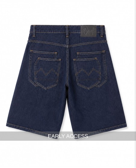 BSAT 4 Pocket Blazed Up Baggy Jorts Indigo Blue