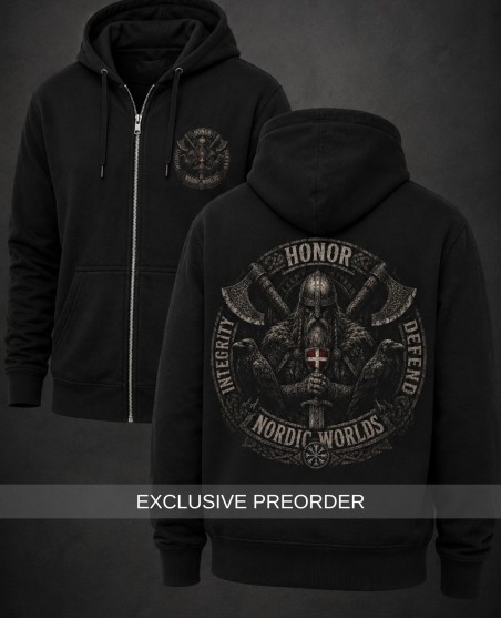 Nordic Worlds Honor & Integrity Zip Hoodie Black