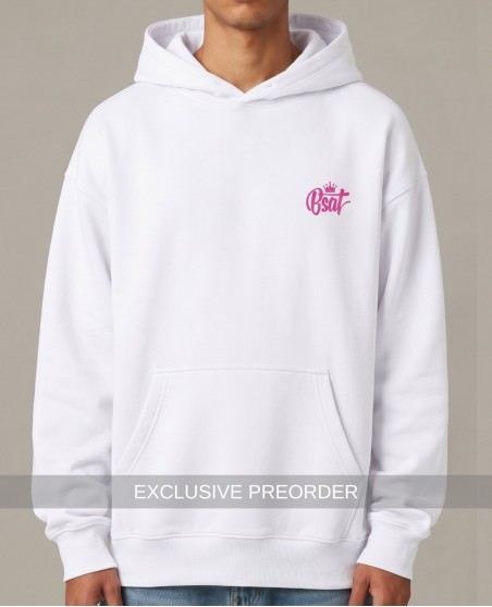 BSAT Aliens 4 Peace Baggy Hoodie Graffiti The Finger White