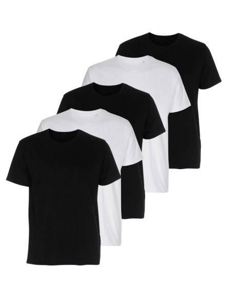 Premium T-Shirt Regular Fit 5-Pack Black & White