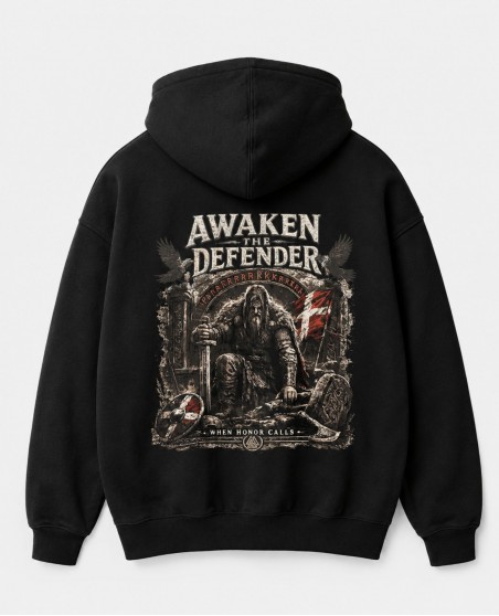 Nordic Worlds Awaken the Defender Zip Hoodie Black