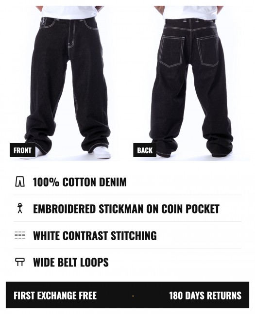 BSAT Stickman Jeans The F*ck Black Vol.2