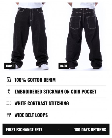 BSAT Stickman Jeans The F*ck Black Vol.2