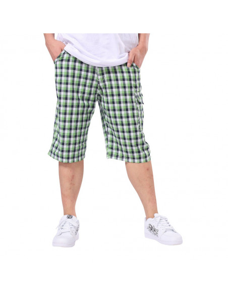 L.A. Plaid Green Shorts med bælte