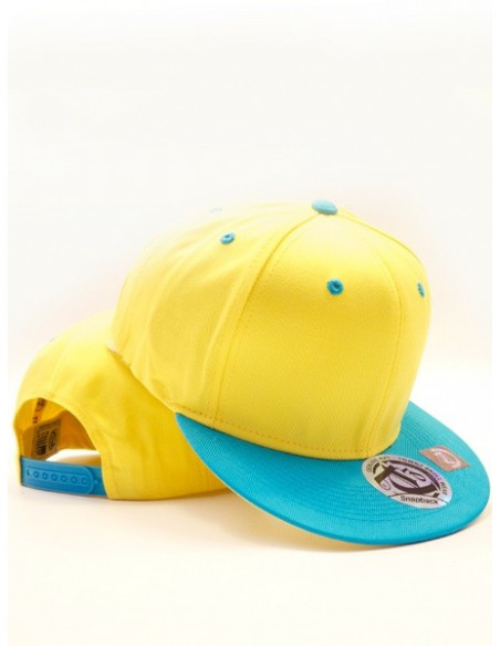 Townz Snapback Cap yellow/ aqua