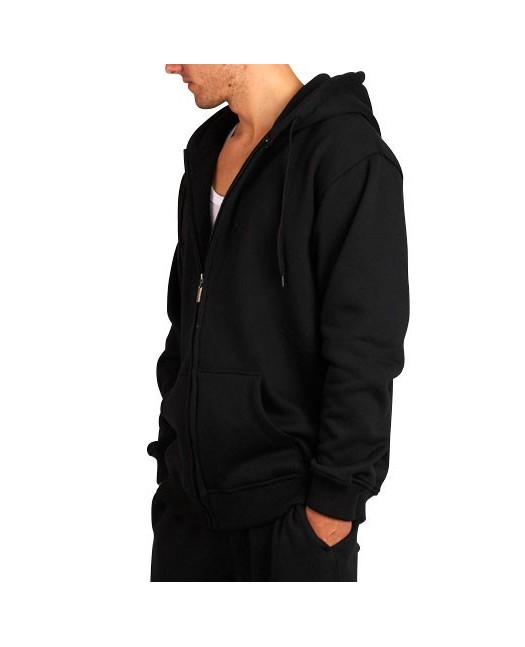 Townz Zip Musta Plain Huppari