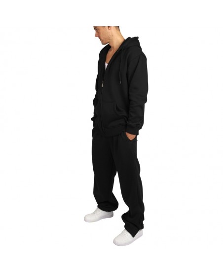 Townz Zip Musta Plain Huppari