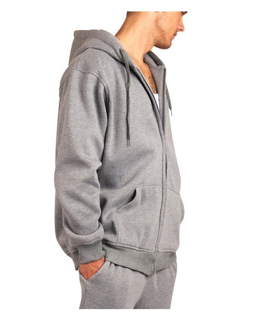 Townz Zip Harmaa Plain Huppari