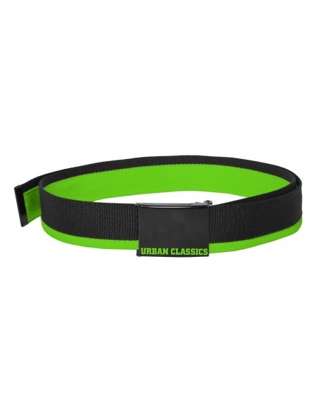 Urban Classics 2-tone Belt Black lime one size