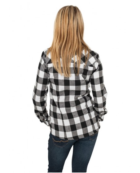 Urban Classics Ladies Checked Flanell Shirt blk/wht