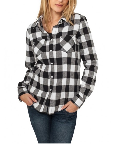 Urban Classics Ladies Checked Flanell Shirt blk/wht