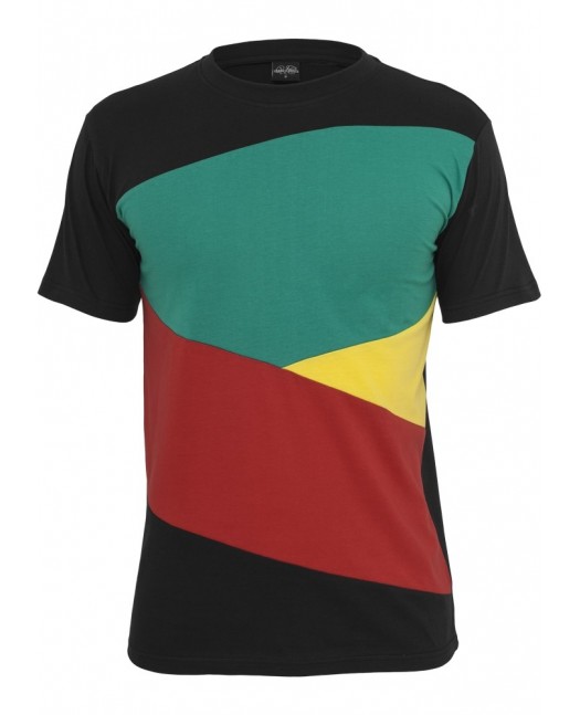 Urban Classics Zig Zag Tee blk/rasta
