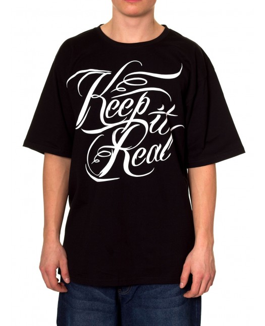 Townz Keep It Real Black Baggy T-shirt