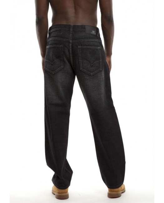 Royal Blue Baggy Jeans Harlem Black