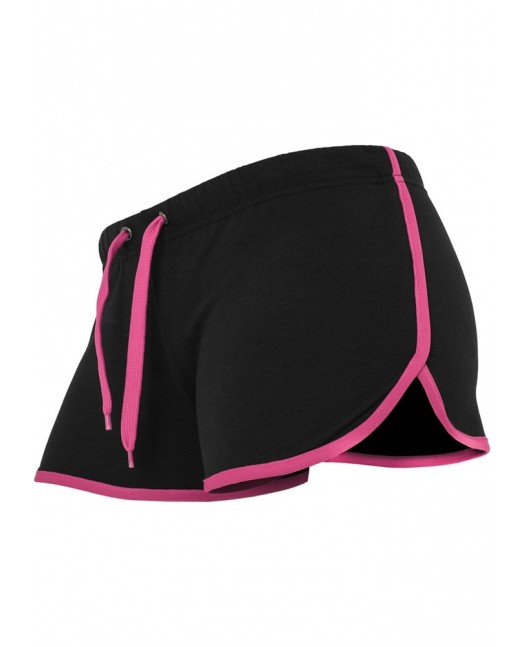 Ladies French Terry Hotpants blk/fuc