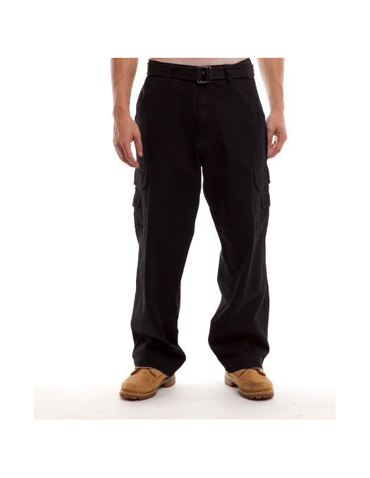Royal Blue Relaxed-Fit Cargo Pants Black