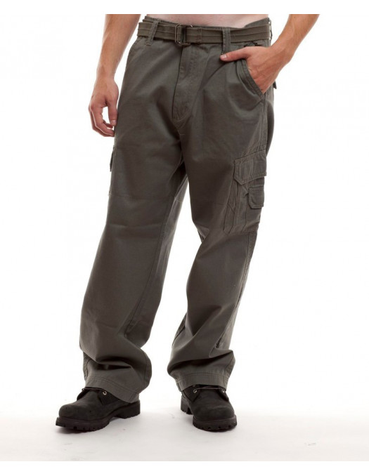 Royal Blue Relaxed-Fit Cargo Pants Olive