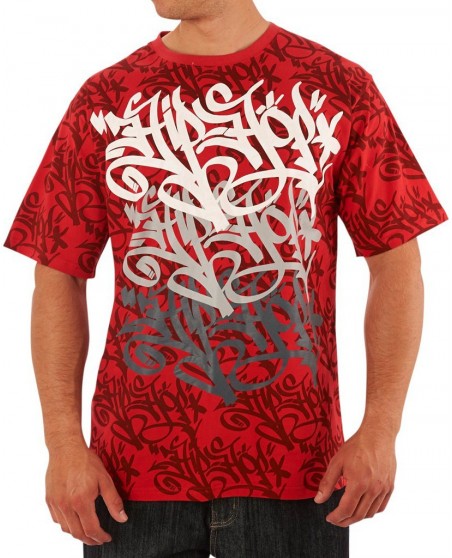 Hip Hop Röd Street T-shirt, Townz Clothing