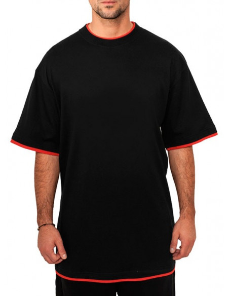 Urban 2-tone t-shirt black / red