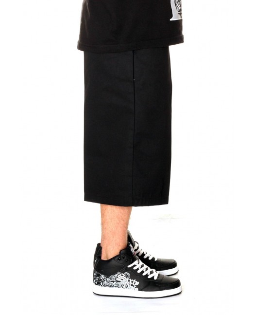 Access Baggy Plain Chino Shorts Black