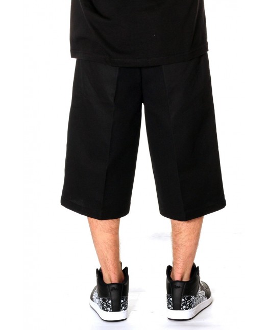Access Baggy Plain Chino Shorts Black