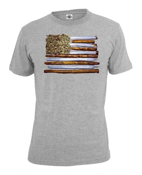 States Of Weed T-skjorte grå