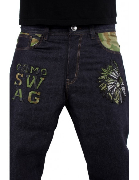 Dirty Money Jeans Camo Swag Chief Raw