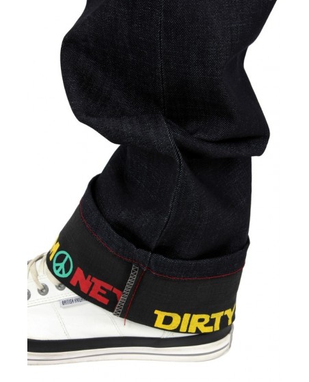 Dirty Money Stop Wars Make Peace Rasta Jeans