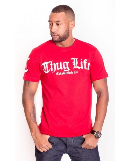 Thug Life T-Shirt Est 187 Red
