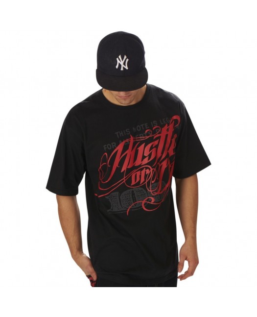 Hustle Or Die Musta T-Paita