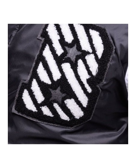 Raw Blue Ragglin Varsity Jacket Nylon Black