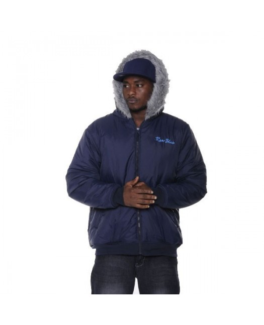 Raw Blue Plaid Vändbar Jacka Blå