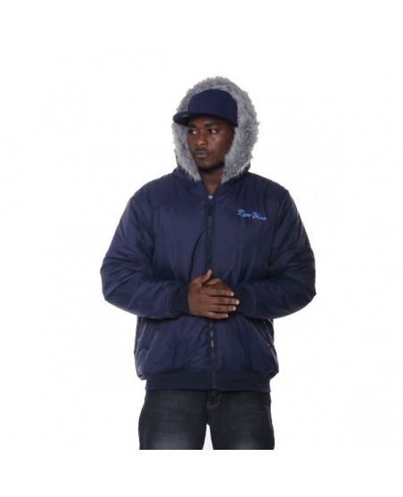 Raw Blue Plaid Reversible Jacket Blue