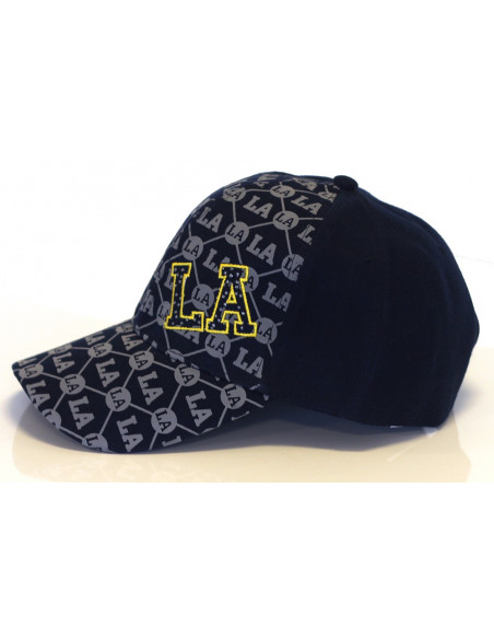 Lettered LA Baseball Cap/Navy