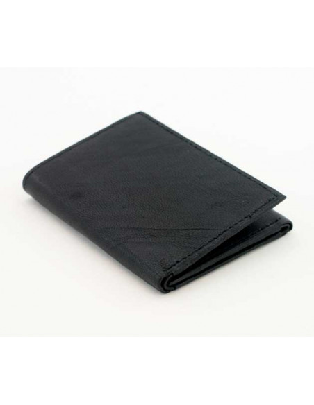 Leather Wallet/Tri-Fold Black