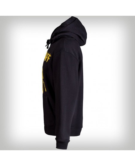Amstaff Hoodie Yellow Logo Black
