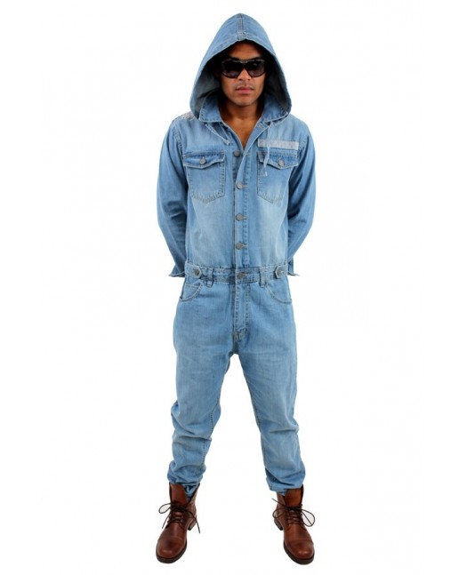 Brooklyn Mint Denim Onesie Jumpsuit