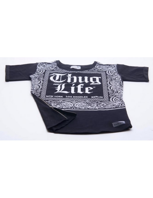 Thug Life Bandana Black tshirt